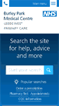 Mobile Screenshot of burleyparkmedicalcentre.co.uk